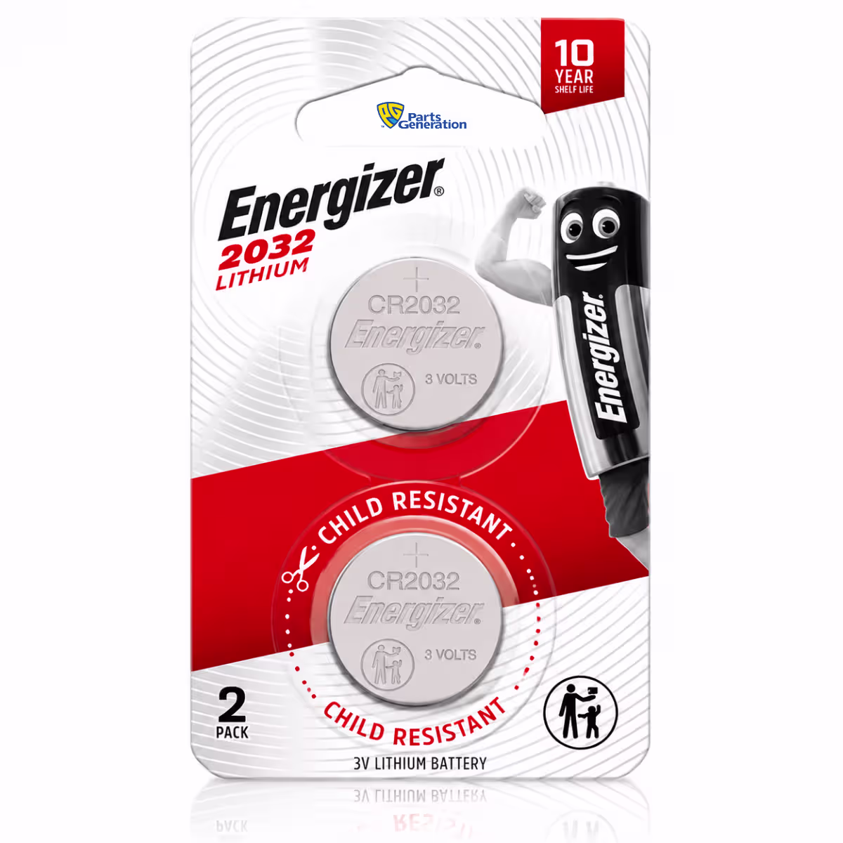 ENERGIZER CR2032 LITHIUM COIN BATTERY 2PCS 